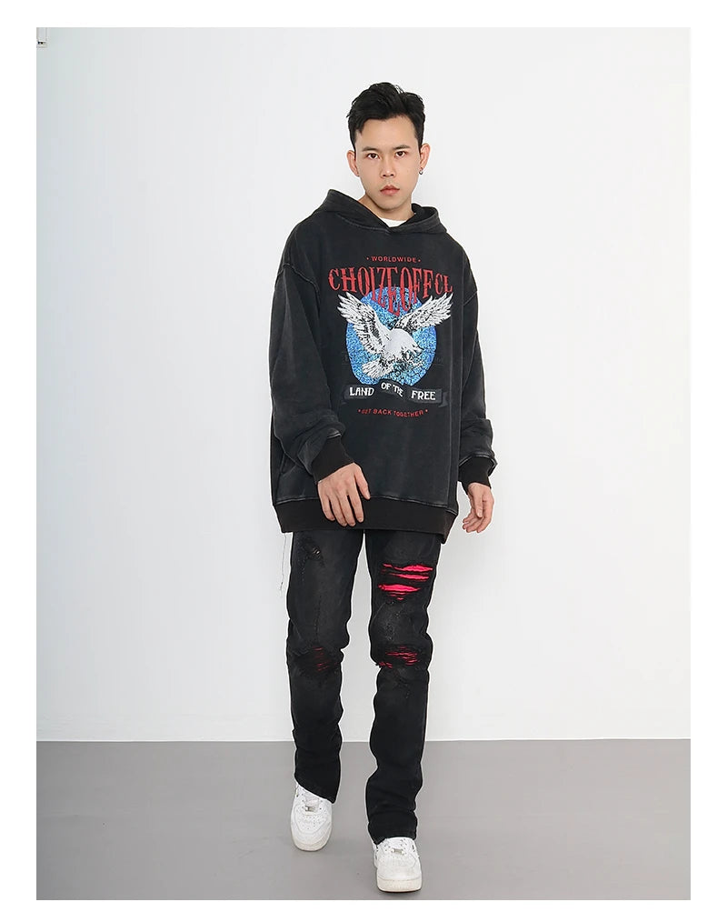 knee ripped patchwork jeans for men hip hop skinny biker taped jean trouser slim fit black denim pants fashion streetwear jogger unique joggers style 2012