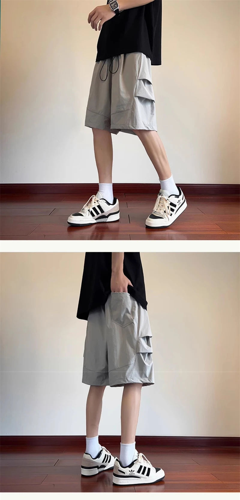summer sports cargo shorts for men casual baggy breathable hip hop fashion bermuda short pants daily beach y2k streetwear shorts unique cargo style 3141