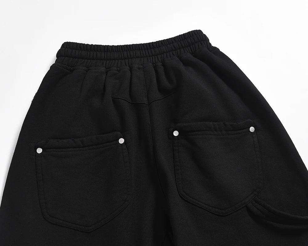 Streetwear Washed Vintage Solid Baggy Joggers Sweatpants Mens and Womens Straight Pocket Loose Casual Drawstring Trousers Street King Limited