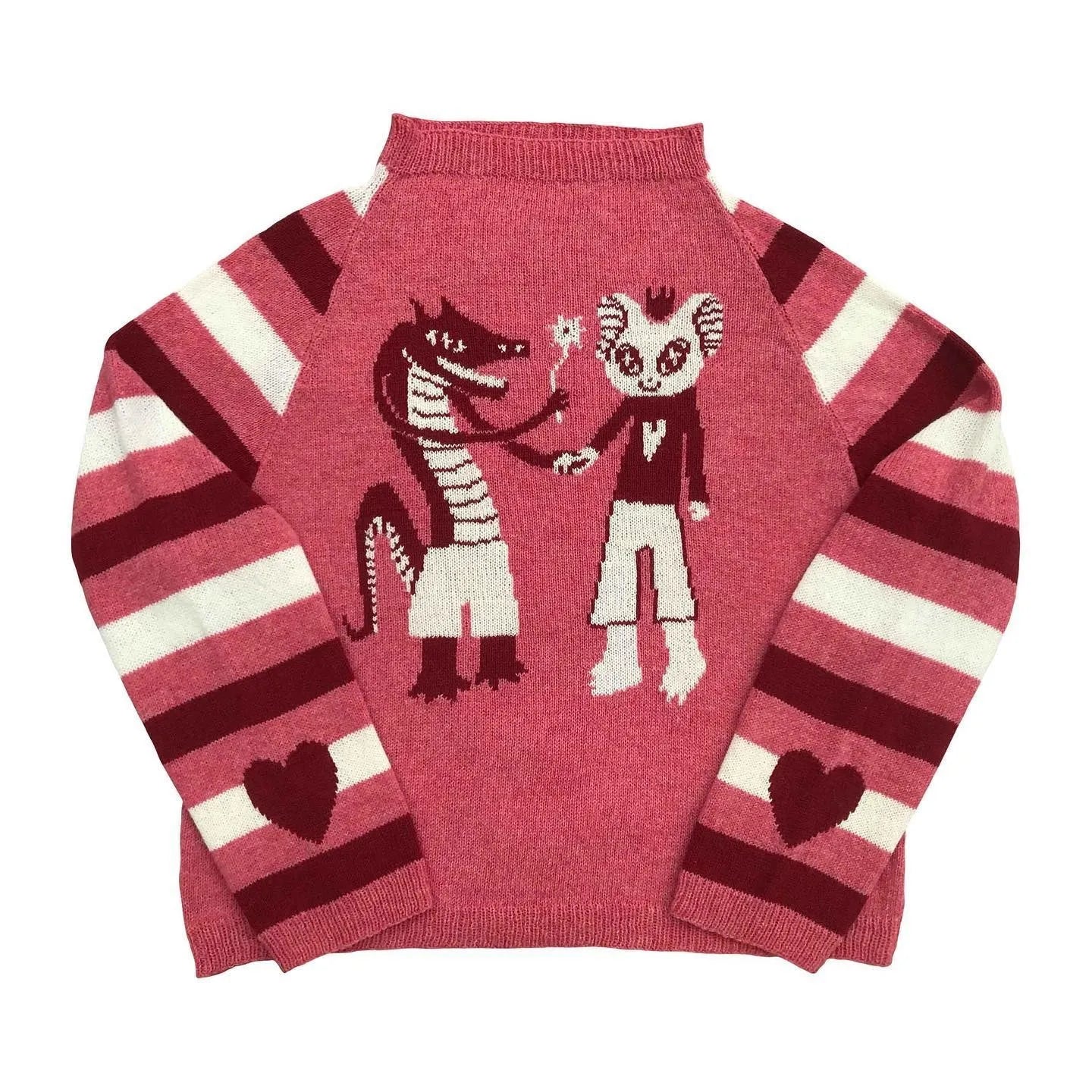Y2K Women's Sweater Clothing Vintage Knitted Wool Sweater Jumper Round Neck Stripe High Neck Round Neck Long Sleeve Clothing Top Street King Limited