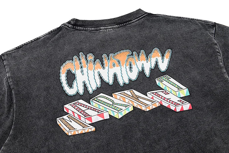 Rainbowtouches 2022 New Brand Men's T-Shirt Unisex High Street Vintage Graffiti Loose Casual Dark Shirts Street Fashion Hip Hop Street King Limited