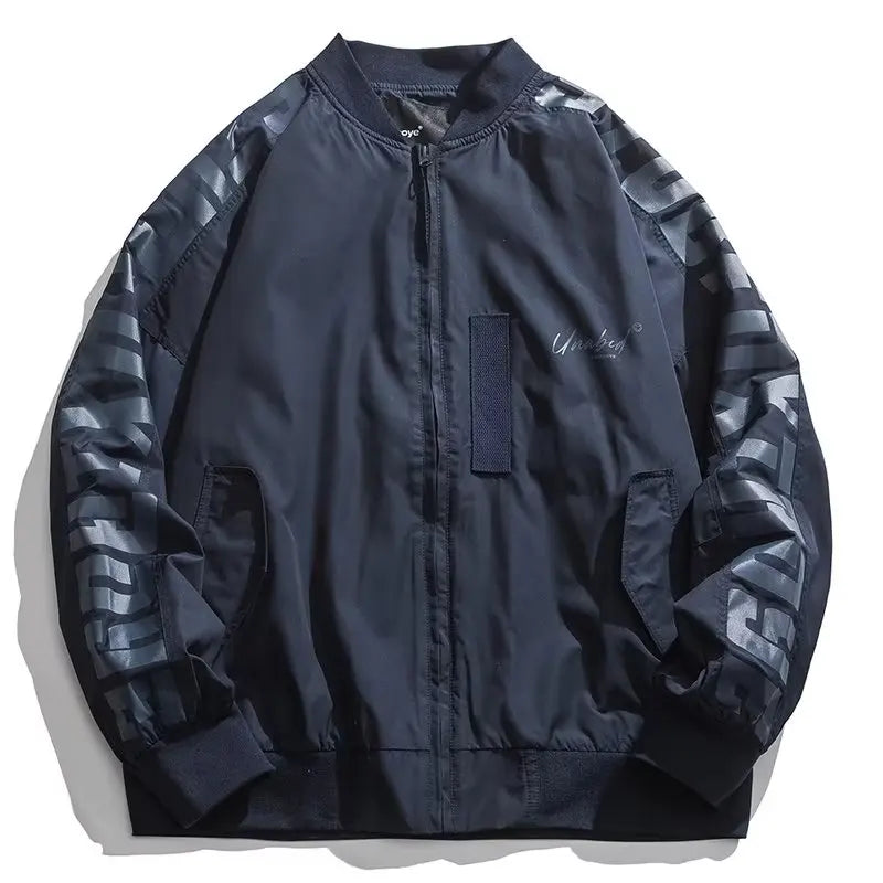 japanese trendy charge jacket mens american pilot windproof tooling coats thin loose letter printed unisex baseball jersey unique default style 2291