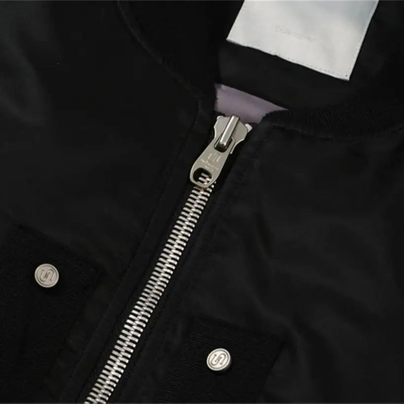 undermycar 2023 new high street fashion brand high quality multi pocket flight jacket cotton coat black unique default style 3619
