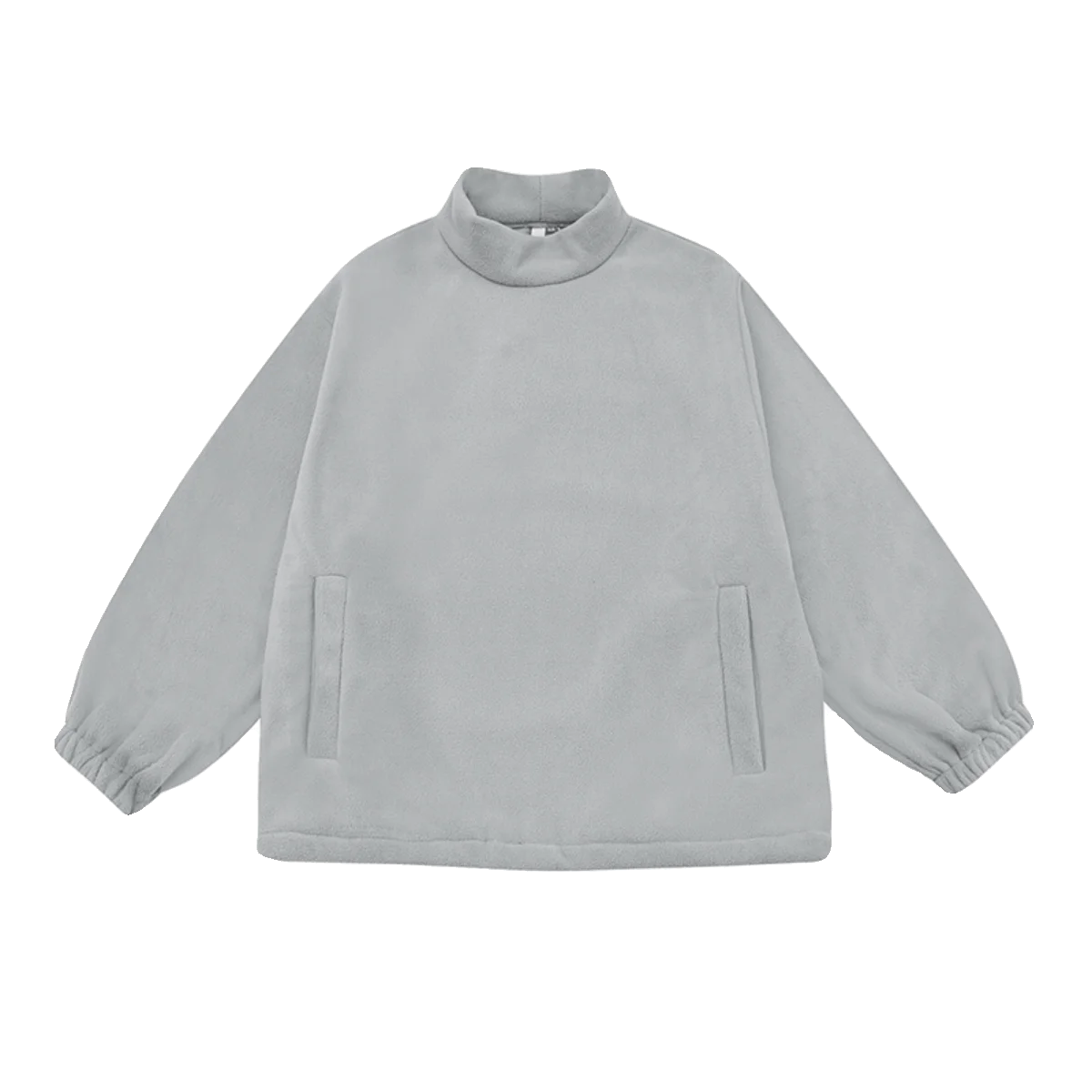 Men Women Winter Fleece Sweatshirt Korean Style Half High Collar Streetwear Oversized Couple Solid Color Autumn Warm Pullovers Street King Limited
