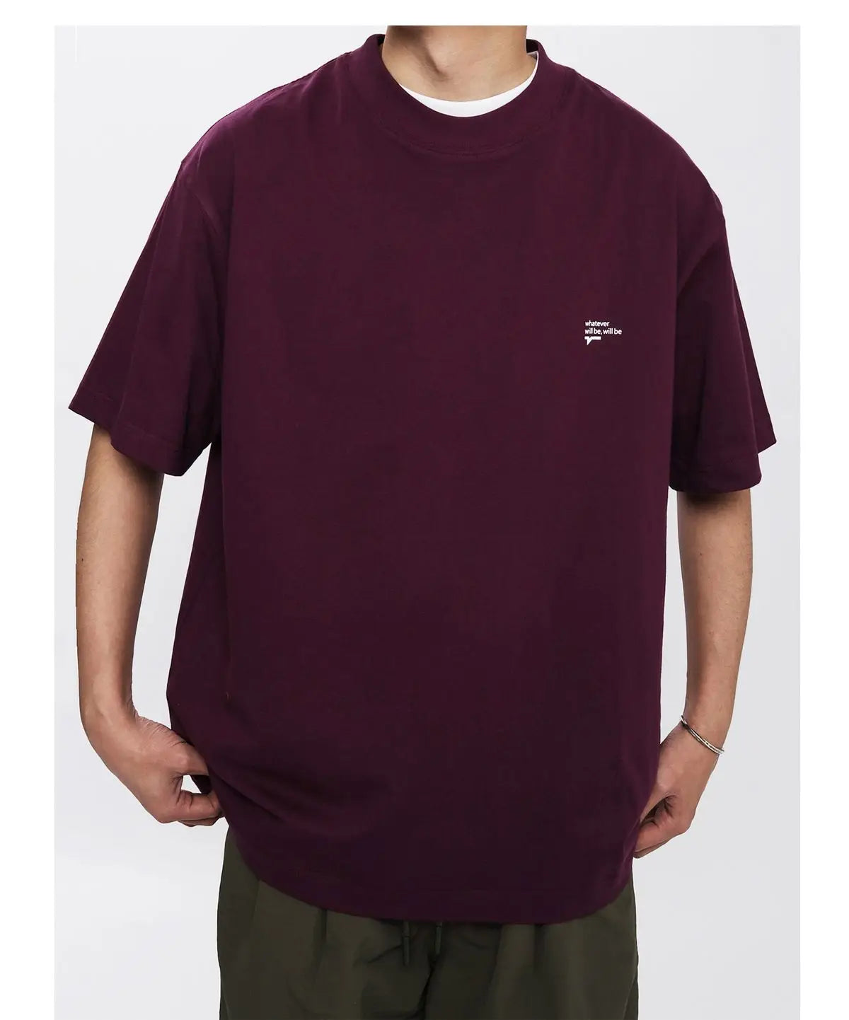 Summer Korean style loose simple short sleeved T shirt men casual y2k street solid color Harajuku round neck half sleeved top Street King Limited
