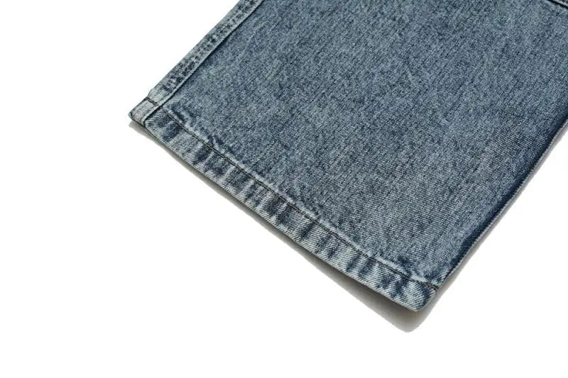 fashion loose streetwear cargo denim jeans unisex casual multi pocket wide legs jean pants hip hop joggers mens baggy jeans unique joggers style 1969