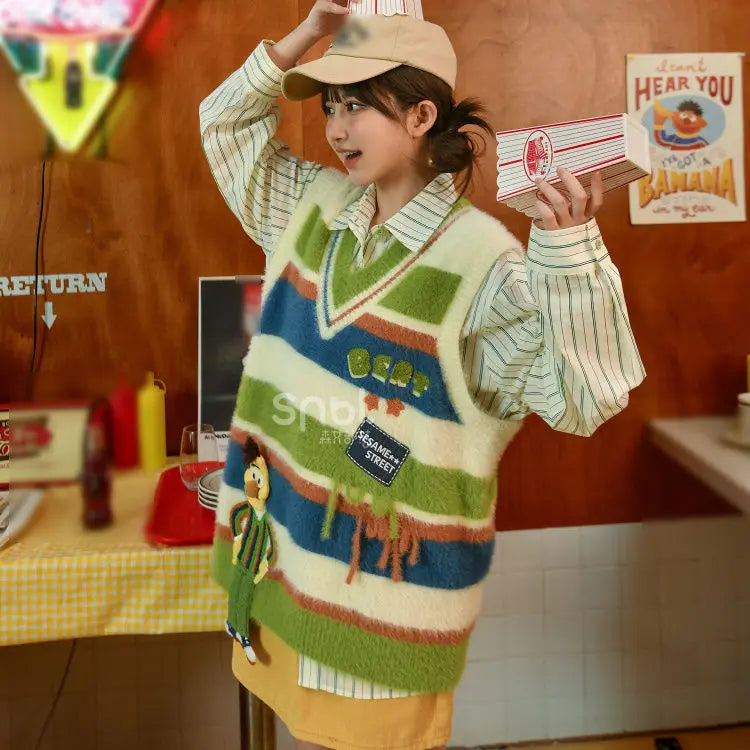 2024 autumn/winter new retro sweater paired with Harajuku pattern t-shirtoversized t-shirt professional choice for warm lining Street King Limited