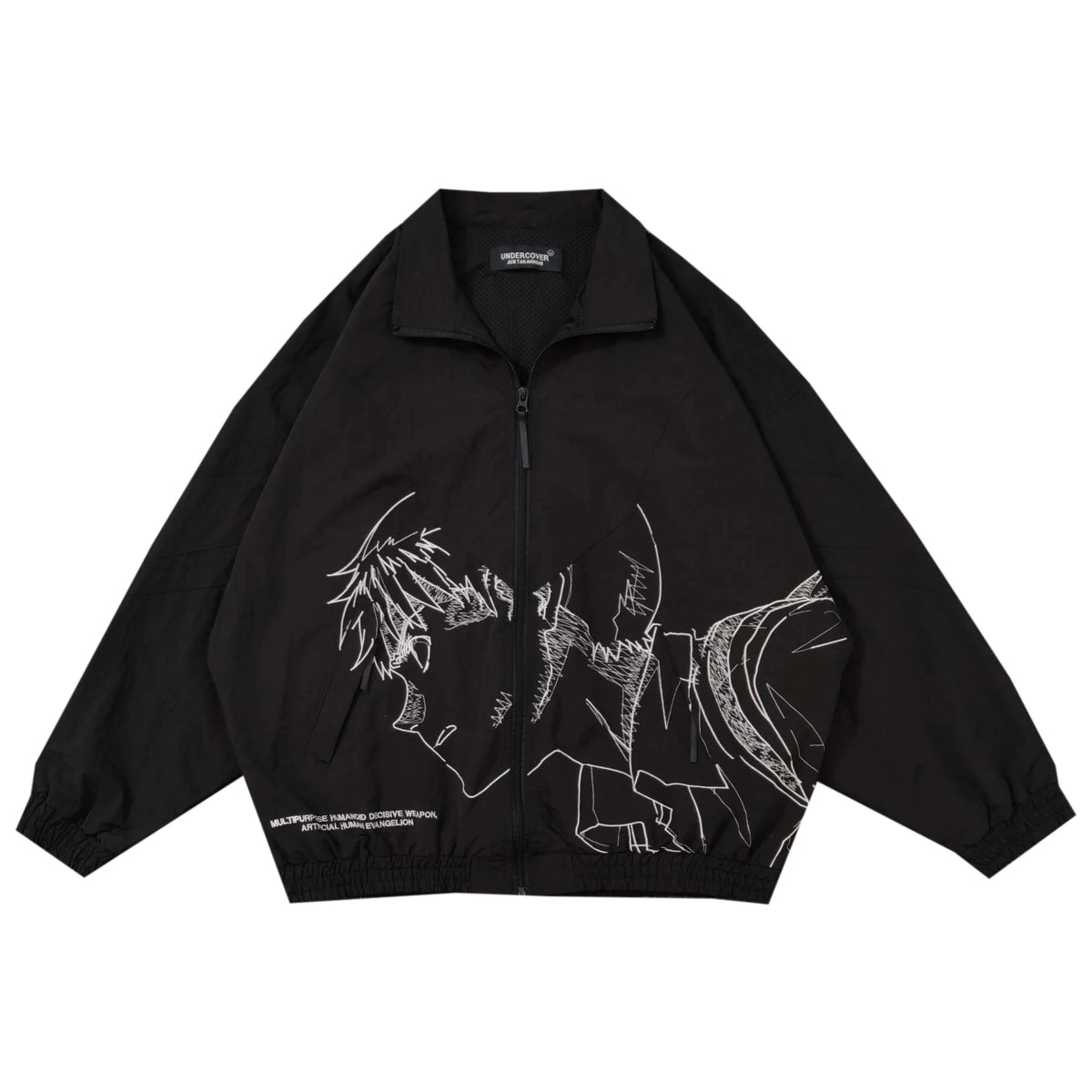New Men Undercover Embroidery Parka noctilucent Track Zipper Casual Mess Windbreaker Hoody Trench Jackets Coat size 2 3 4 5 R089 Street King Limited