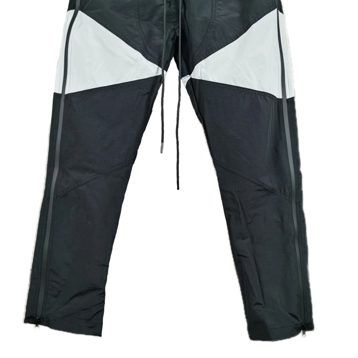 three dimensional adhesive zipper splicing functional patchwork cargo trousers mens high street vibe thin nylon cargo pants unique cargo style 944