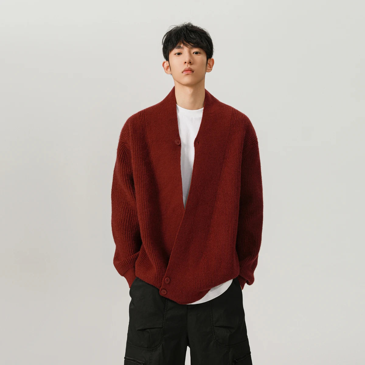Cardigan Robe Sweater Men Loose Casual Retro Fashion Knitted Cardigan Cloak Coat Streetwear Knitwear Sweater Jacket Street King Limited