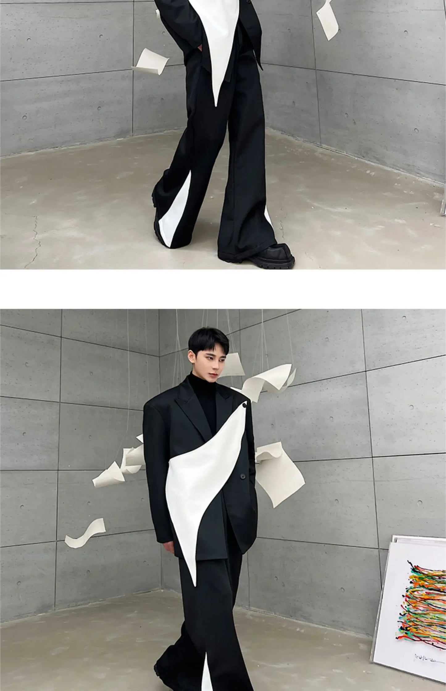 flare pants men vintage fashion casual bell bottom trousers male streetwear net celebrity long pants stage costume unique default style 2670