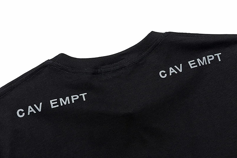 High Quality CAVEMPT Tops Tee Phantom Letter Printing Classic All-match Men Woman Loose O-Neck Summer C.E T Shirt Street King Limited