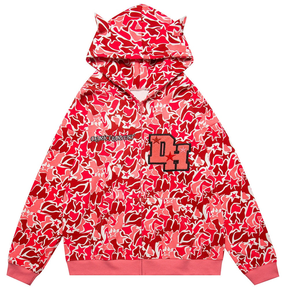 "Born Wit Horns" Unisex Men Women Streetwear Graphic Hoodie Daulet Apparel