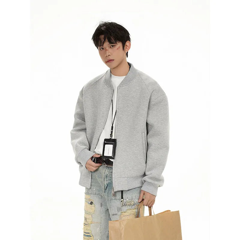 spring autumn air cotton baseball coat men streetwear fashion loose casual plus size bomber jacket women sweatshirt coat relaxed fit trousers