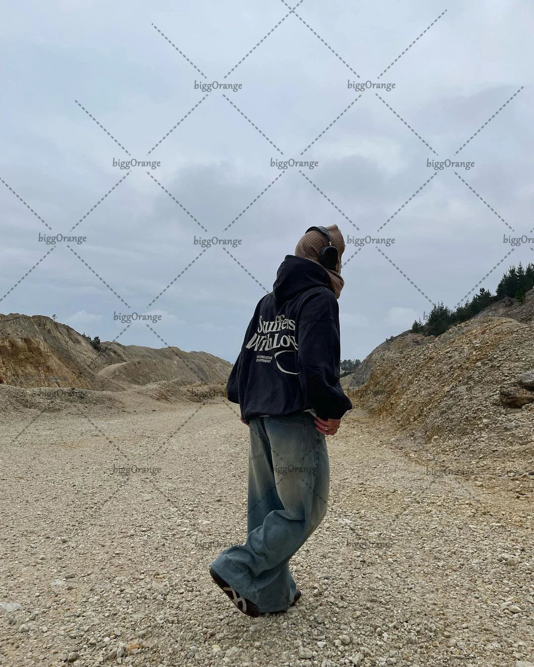Fashion kawaii clothing letters oversized pullover sweater women's Y2K street hip-hop Harajuku loose all-match sweater men's Street King Limited