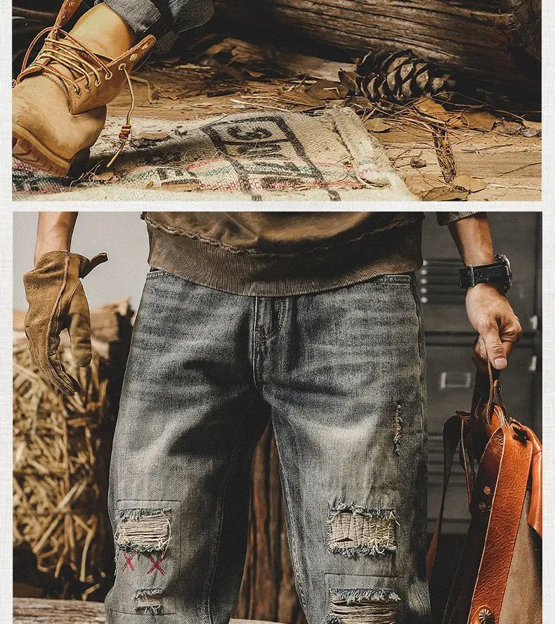 american high street personalized hip hop washed straight leg jeans for men and women loose and handsome trendy casual pants y2k unique jeans style 682