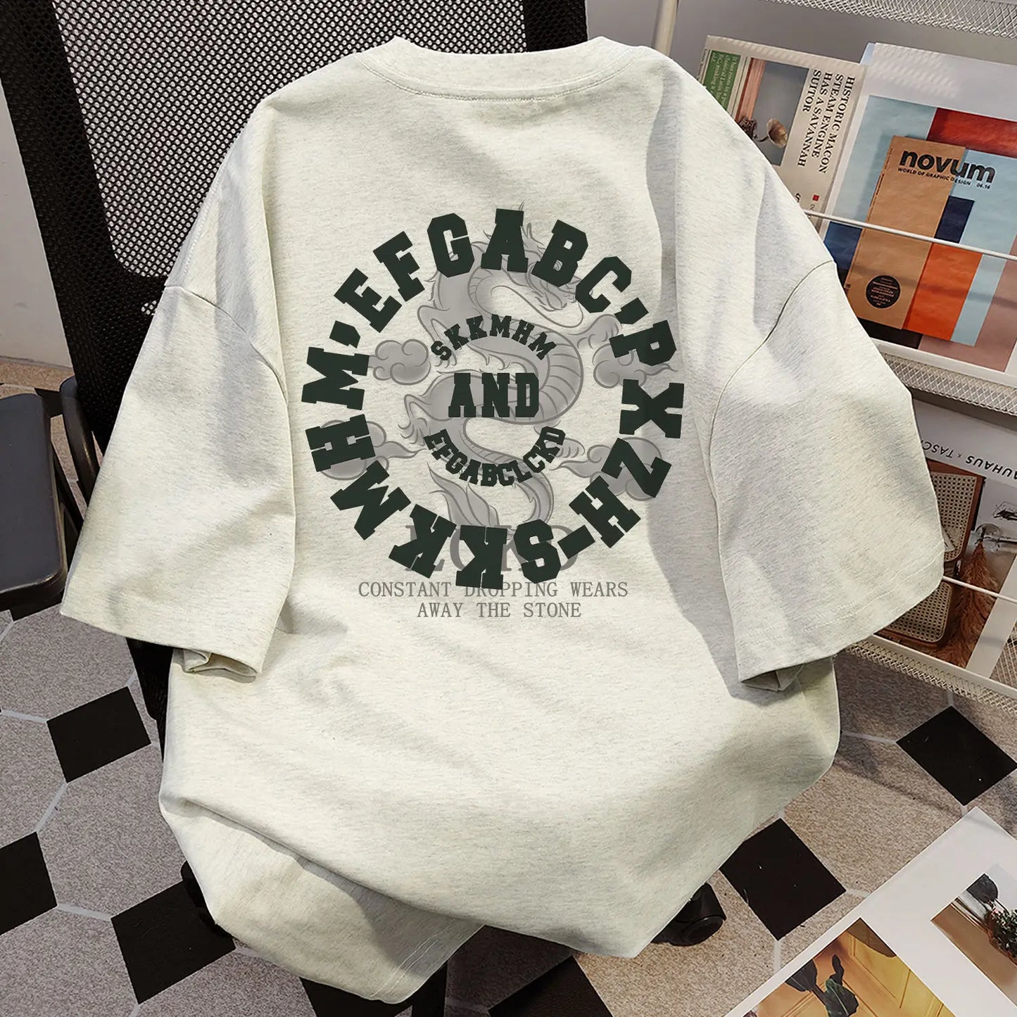 Summer high street couple loose retro personality letter print round neck short sleeved men and women hip-hop casual T-shirt top Street King Limited