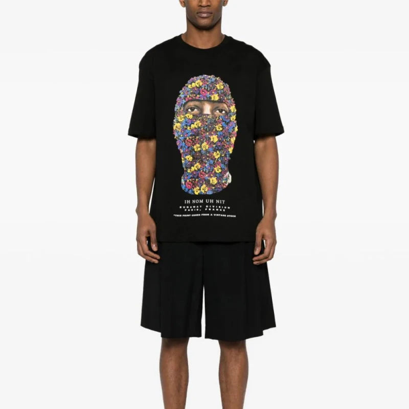 2024ss New IH NOM UH NIT T-shirt Masked Gold Necklace Printing Men Woman Good Quality Chaopai Top Tees Street King Limited