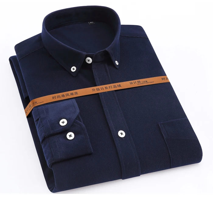 Streetwear Japan Style Mens Fashion Long Sleeve Corduroy Shirt Single Patch Pocke Japan Style Mens Fashion Long Sleeve Corduroy Shirt Single Patch Pocket Comfortable Work Casual Standard Fit Button Down Shirts Fashion Sweater Jacket With Graphic Design For Men