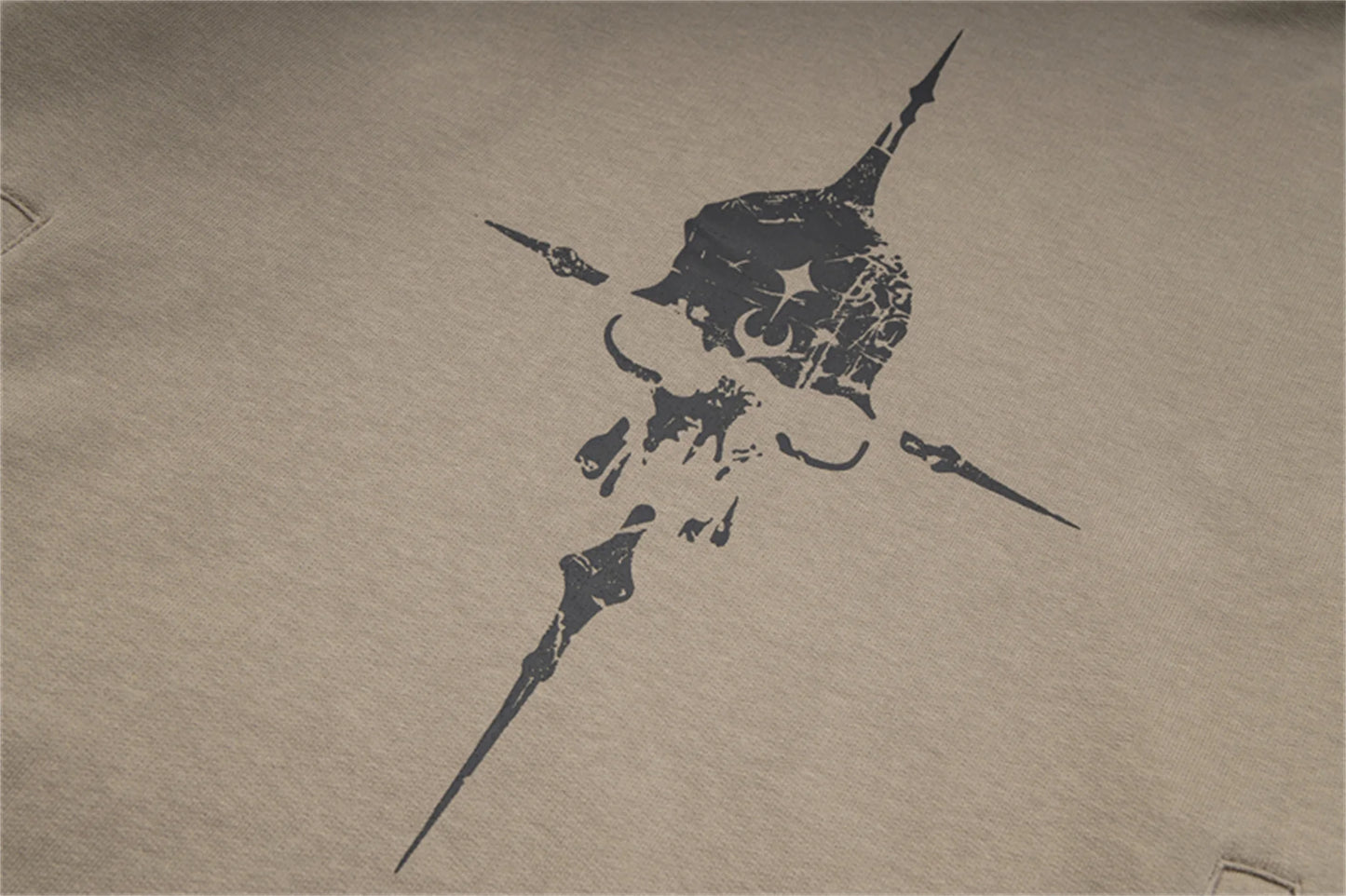 THUG CLUB Brand Fashion Skull Cross Print High-Street Cotton Casual Loose Worn Hoodies For Winter Street King Limited