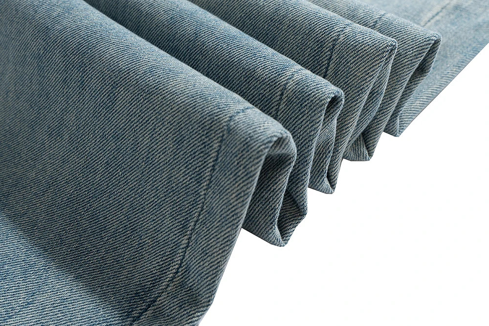 vintage washed blue solid boot cut for men and women straight baggy denim trousers ropa hombre loose casual flare jeans pants unique jeans style 2189