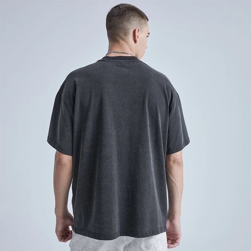 Rainbowtouches Washed Men's T Shirt Vintage Unisex Special Design Printing Shirt High Street Graphic Fashion Loose Mens Shirts Street King Limited