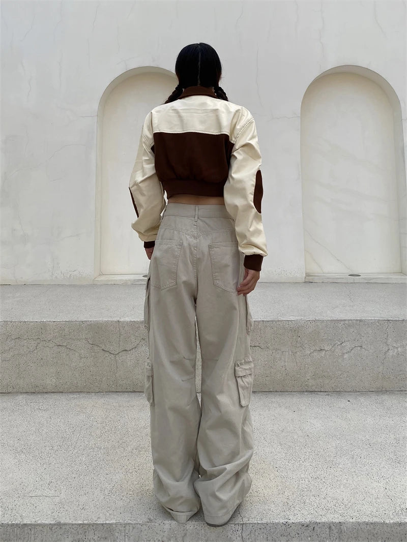unisex hip hop pants retro cargo pant streetwear multi pockets zipper harajuku joggers new casual loose straight baggy trousers unique joggers style 1066