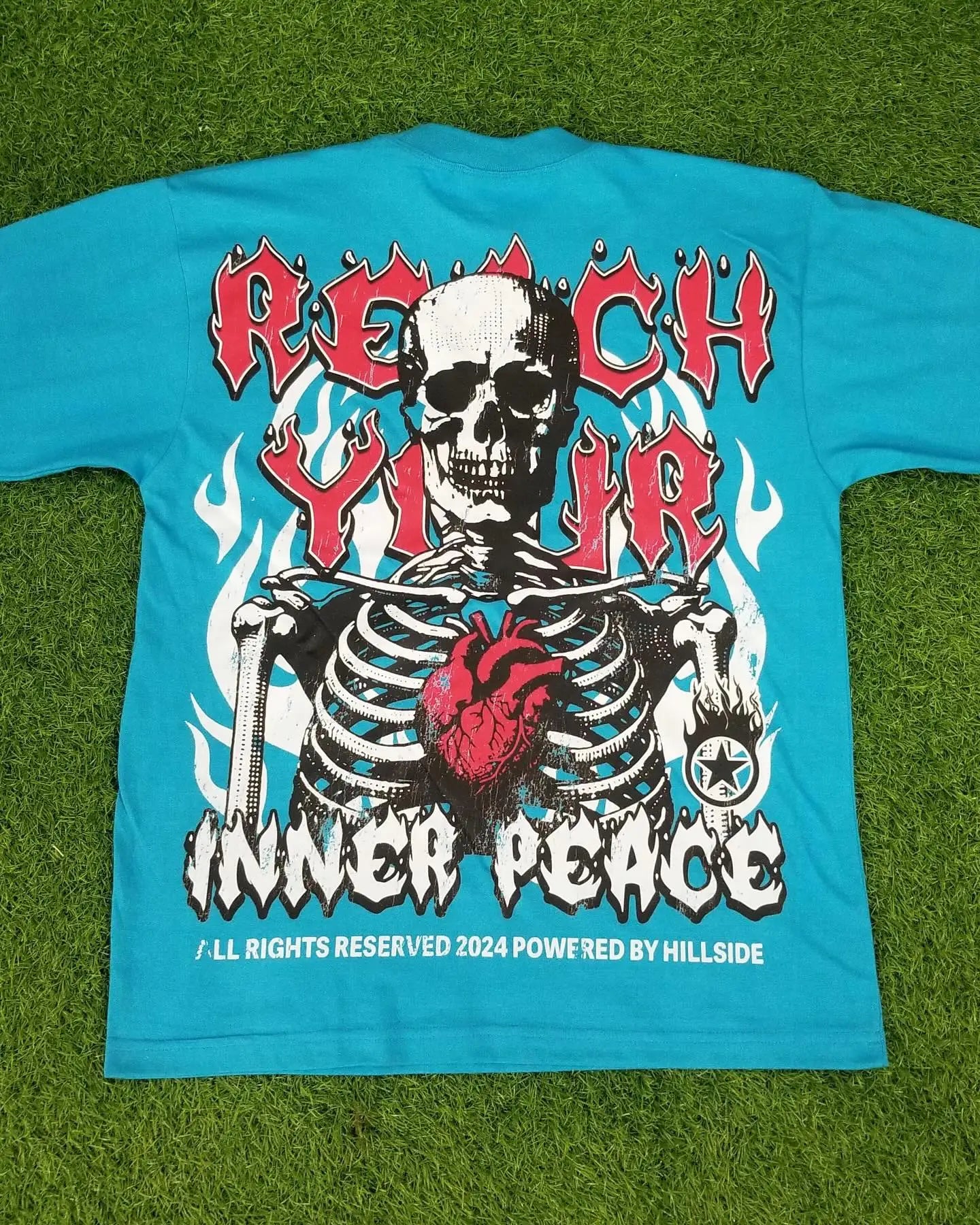 American retro Gothic skull pattern printed oversized T-shirt women's Y2K street style, loose and versatile short sleeved shirt Street King Limited
