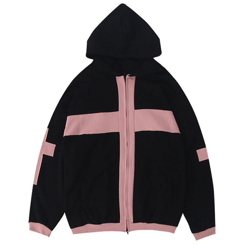 "Criss Cross" Unisex Men Women Streetwear Graphic Hoodie Daulet Apparel