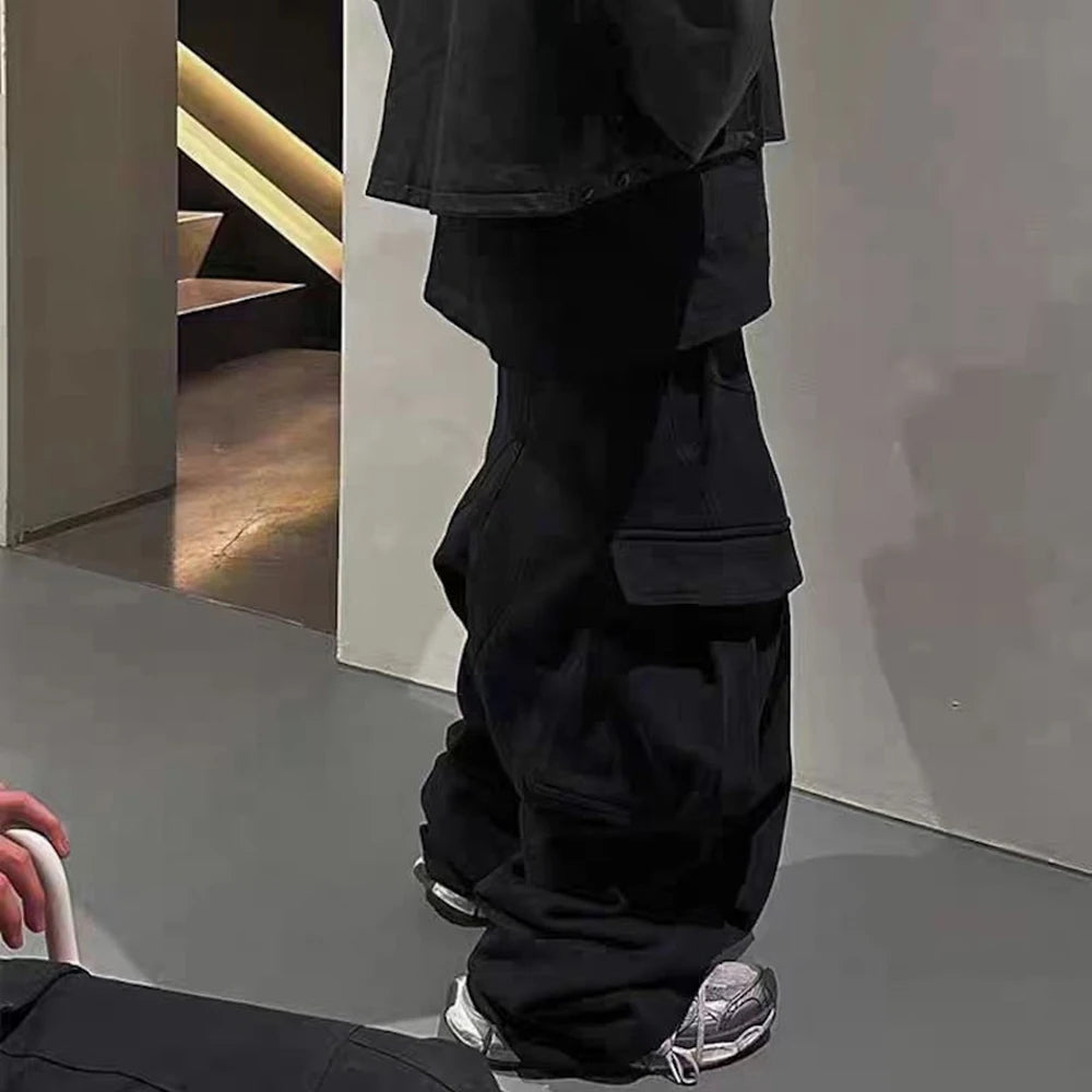 High Street Mulit-pockets Straight Baggy Cargo Pants Men and Women Ropa Hombre Casual Overalls Oversized Loose Trousers Street King Limited