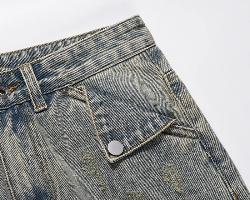 hip hip streetwear denim straight pants mens harajuku retro washed cotton casual zipper joggers jeans trousers pants jean men unique joggers style 1100