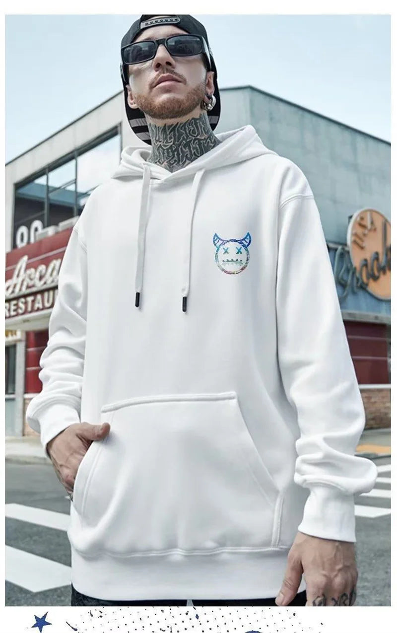 Breakout Cattle Harajuku Prints Mens Pullover Hoodies Casual Loose Sweatshirts Male Fashion Autumn y2k Hoodie Hip Hop Tops Street King Limited