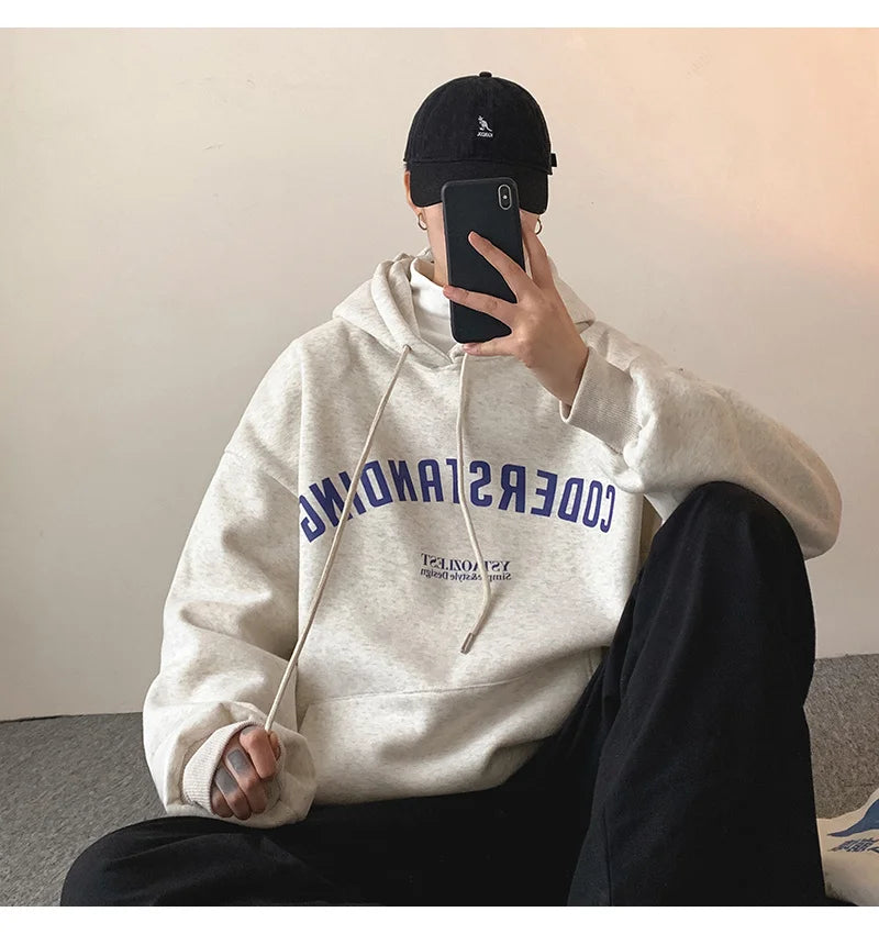 Autumn Men's Letter Design Printed Pullovers Hoodies Y2K Vintage Streetwear Hoody Sweatshirts Casual Fleece Oversize Hoodie Street King Limited