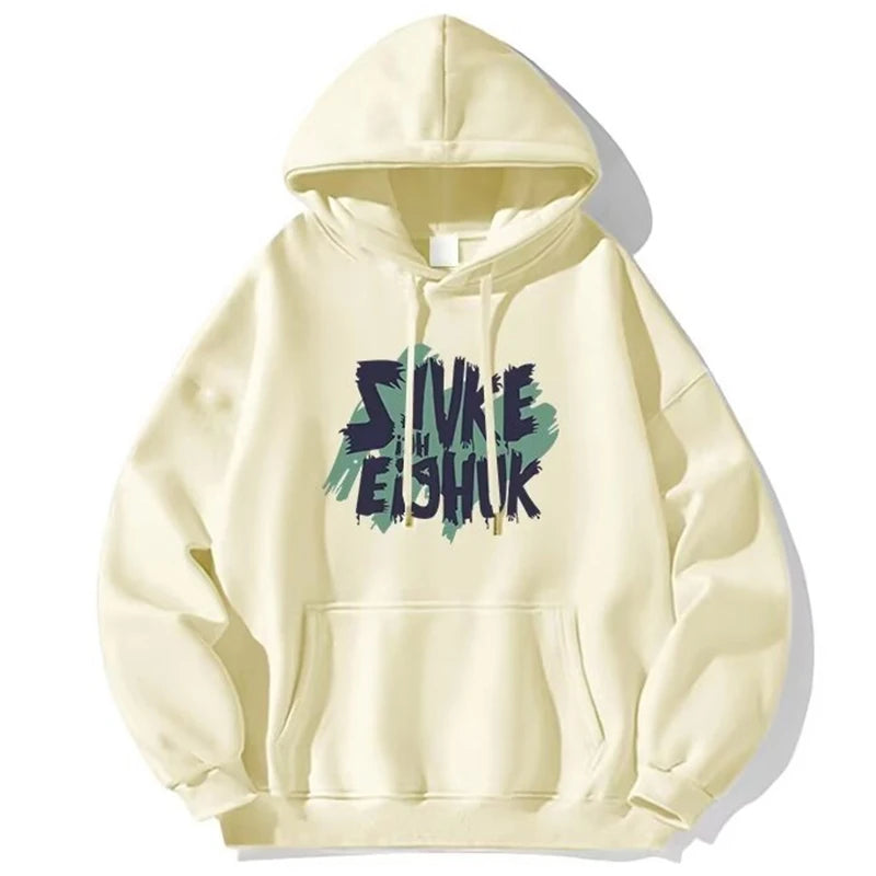 Autumn Design Letter Print Fleece Hoodies For Men Fashion Hip Hop Oversized Sweatshirt Y2K Streetwear Pullover Hoodie Clothing Street King Limited