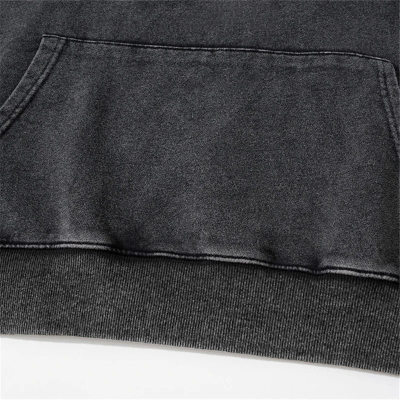 Rainbowtouches Washed Hoodies Men Fashional High Street Hand Print Vintage Hip Hop Men's Hoodie Street Unisex Superior Quality Street King Limited
