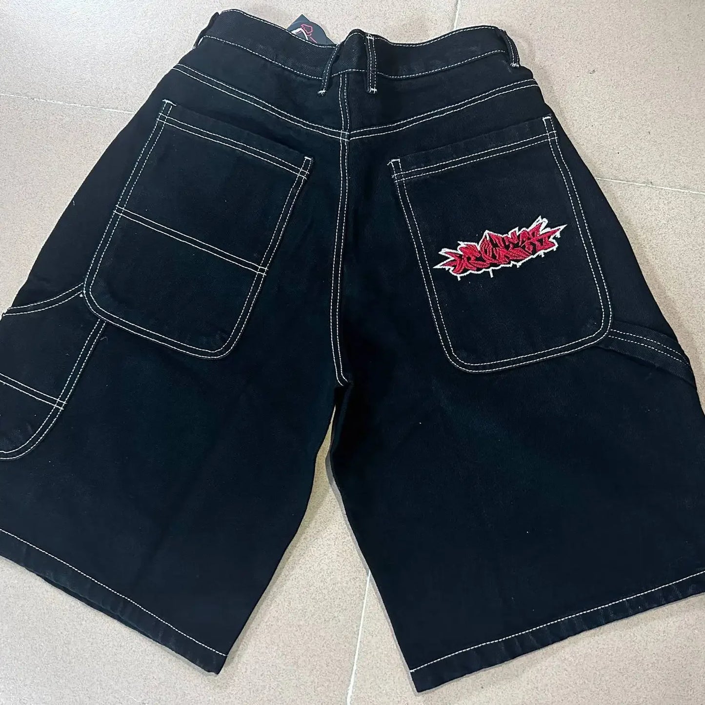 Shorts skateboarding trend mens and womens universal jeans cropped pants joggers skinny men hip hop harajuku cargo pants Street King Limited