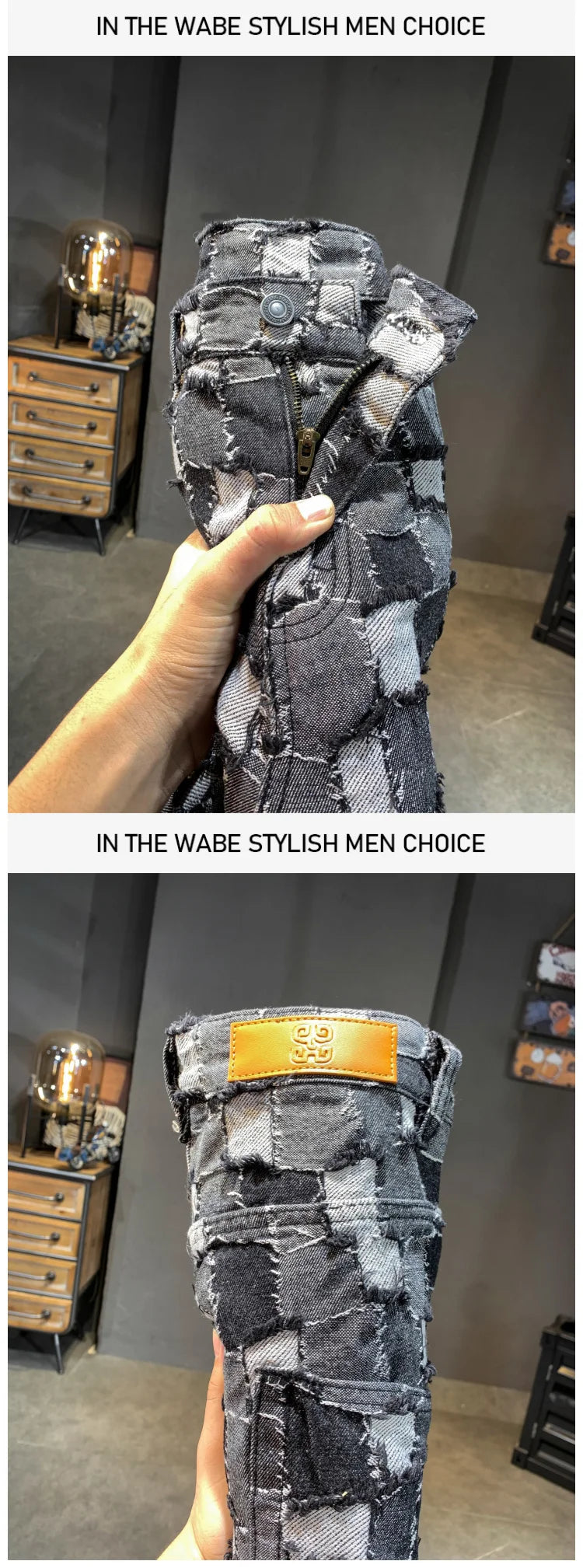 men distressed washed denim streetwear brand hip hop loose casual motorcycle cargo jeans pant cityboy y2k trousers unique cargo style 2343