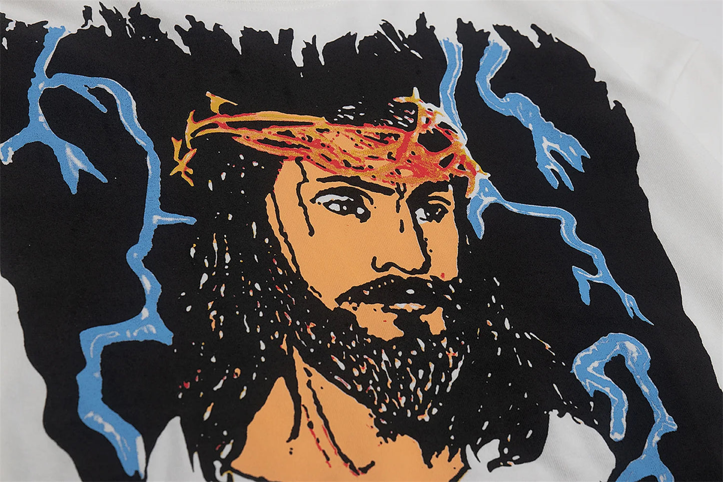 Summer Kanye West Chicago Limited Peripheral High-Street Retro Tops T-Shirt Street King Limited