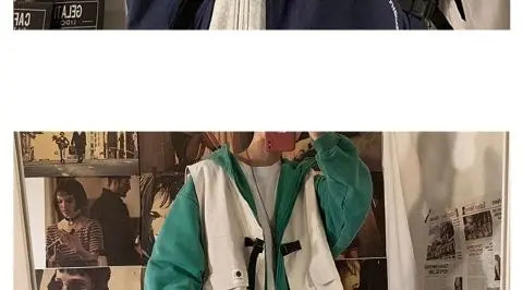Fake two-piece coat men's ins, trendy Japanese functional workwear hooded jacket, autumn European and American retro trend tops Street King Limited