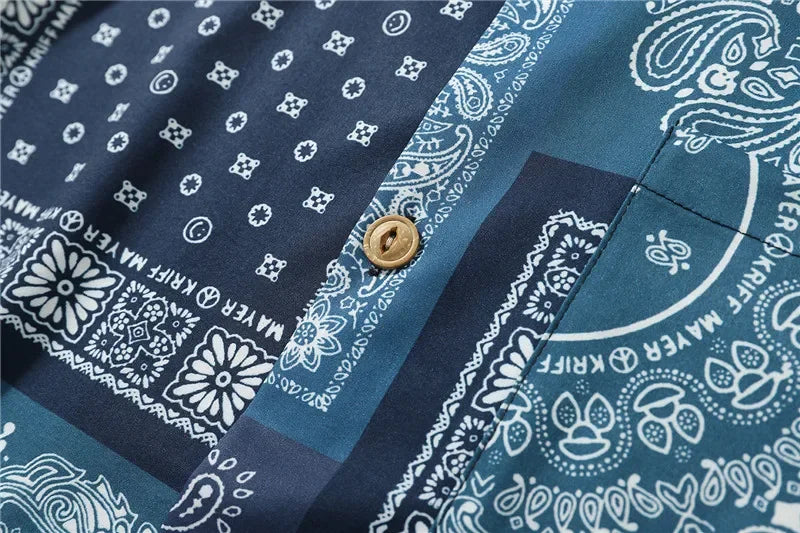Dark Icon Bandana Full Printed Hawaiian Shirt 2020 Summer Vintage Shirts Men Street Shirts for Men Street King Limited