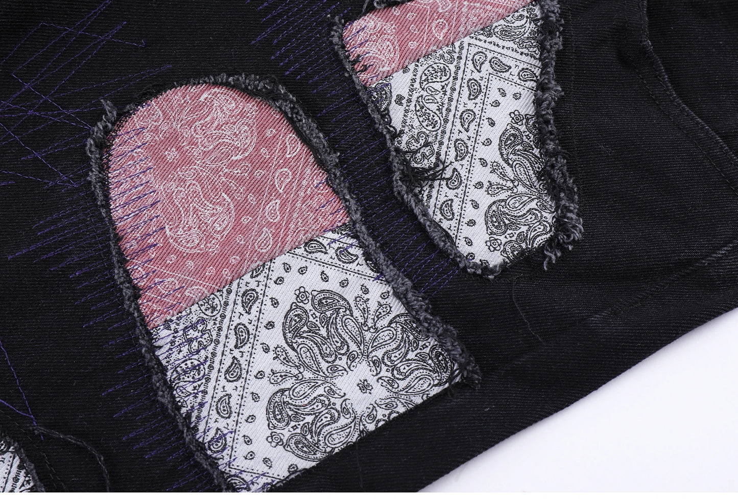 patchwork harajuku denim jeans mens zipper jeans hip hop fashion streetwear new casual straight joggers pants jeans for men unique joggers style 1463