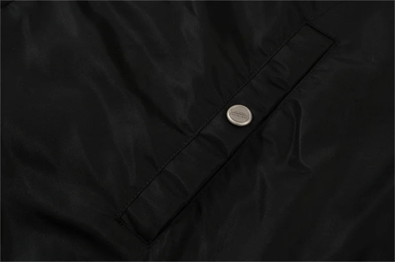 undermycar 2023 new high street fashion brand high quality multi pocket flight jacket cotton coat black unique default style 3631