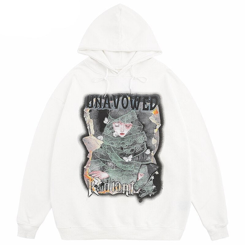 "Bow Down" Unisex Men Women Streetwear Graphic Hoodie Daulet Apparel