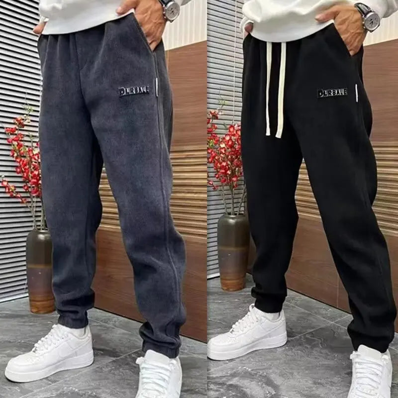 Trendy Loose-Fit Corduroy Harem Pants Fashionable Versatile Fleece-Lined Sports Ankle Pants Autumn/Winter Men's Casual Pants Street King Limited