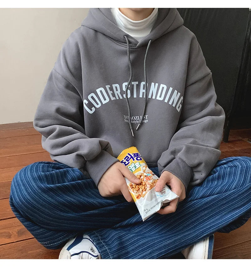 Autumn Men's Letter Design Printed Pullovers Hoodies Y2K Vintage Streetwear Hoody Sweatshirts Casual Fleece Oversize Hoodie Street King Limited