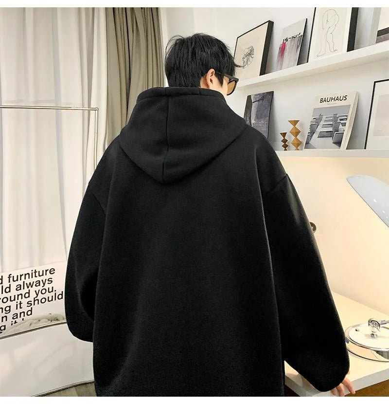 New in Letter STAY Print Sweatshirts Men Casual Vintage Fleece Pullovers Hoodies Autumn Y2K Streetwear Baggy Hoody Clothes Street King Limited