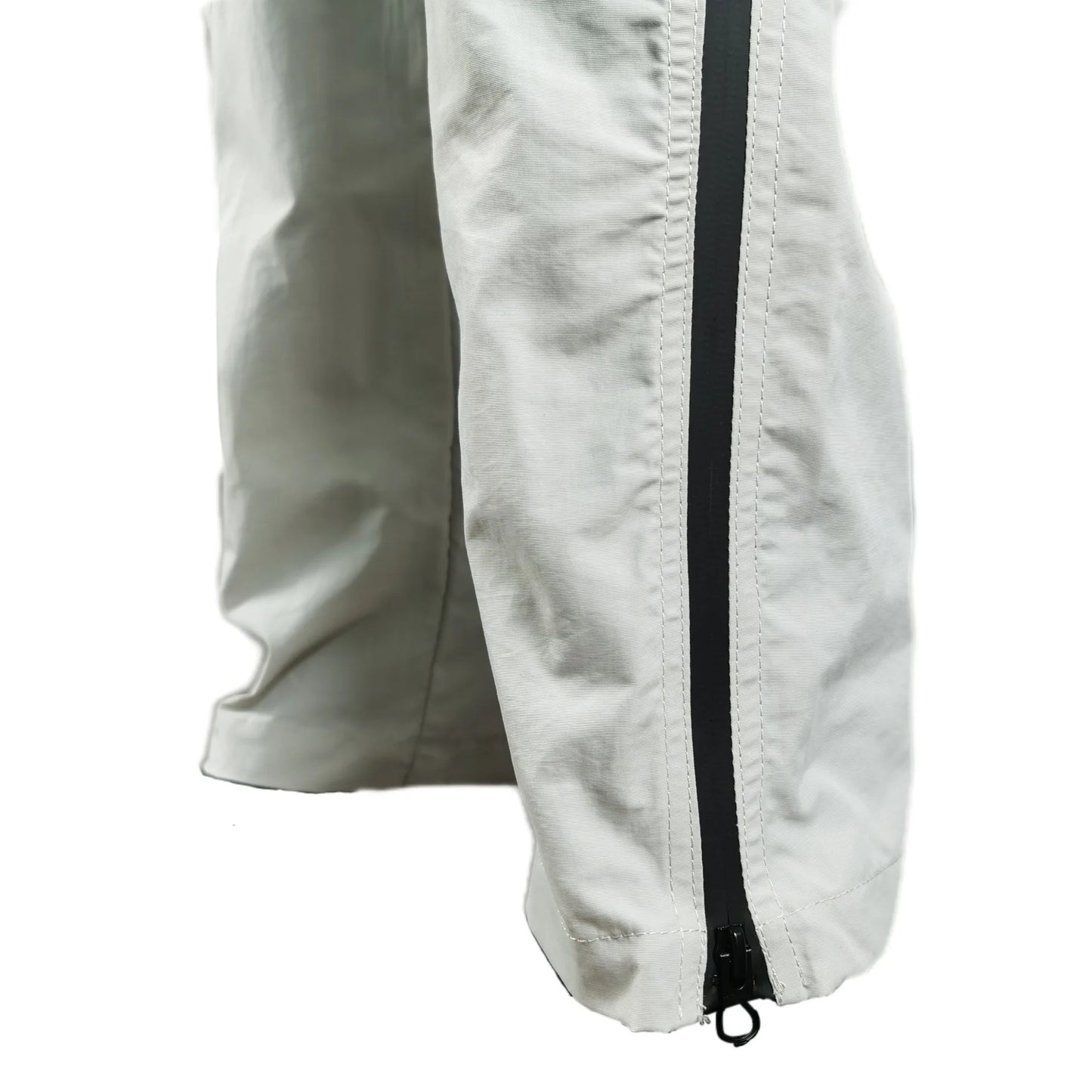 three dimensional adhesive zipper splicing functional patchwork cargo trousers mens high street vibe thin nylon cargo pants unique cargo style 949