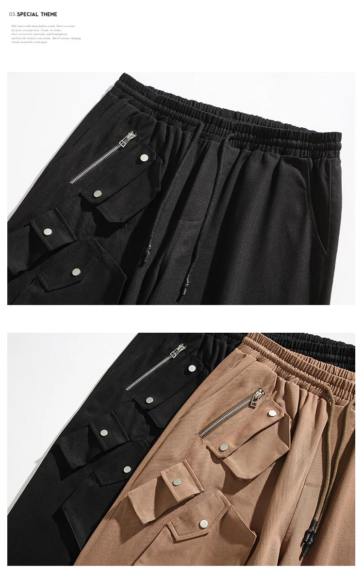 men streetwear fashion loose casual wide leg techwear cargo pants track trousers women harem trousers joggers sweatpants unique joggers style 940