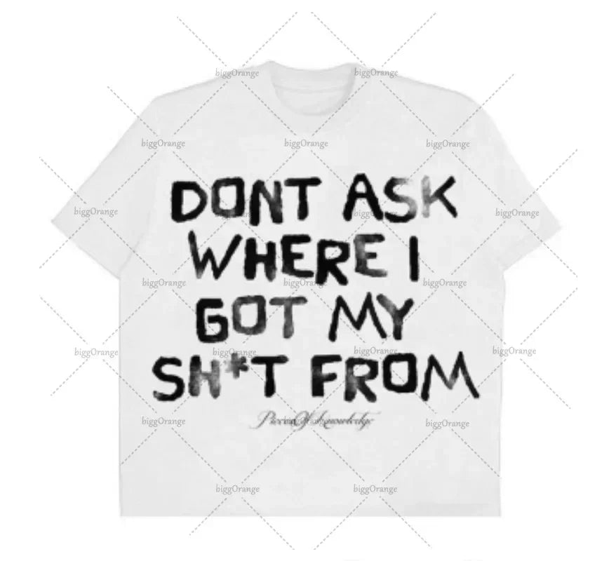 Y2k high street hip-hop trendy letter print pattern oversized T-shirt men's fashion goth loose casual versatile short-sleeved Street King Limited