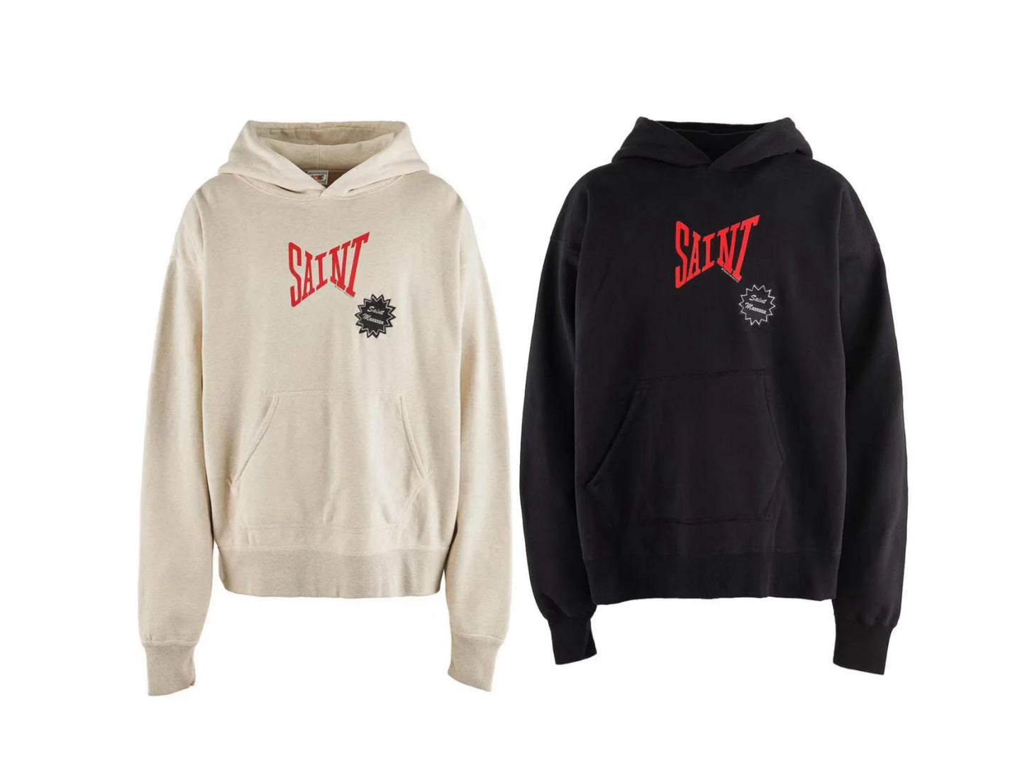 24ss sm brand fashion letter print high street wear cotton casual loose sweater hoodies pants set relaxed fit trousers